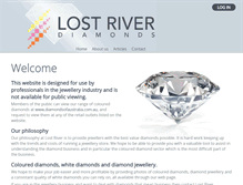 Tablet Screenshot of lostriverdiamonds.com